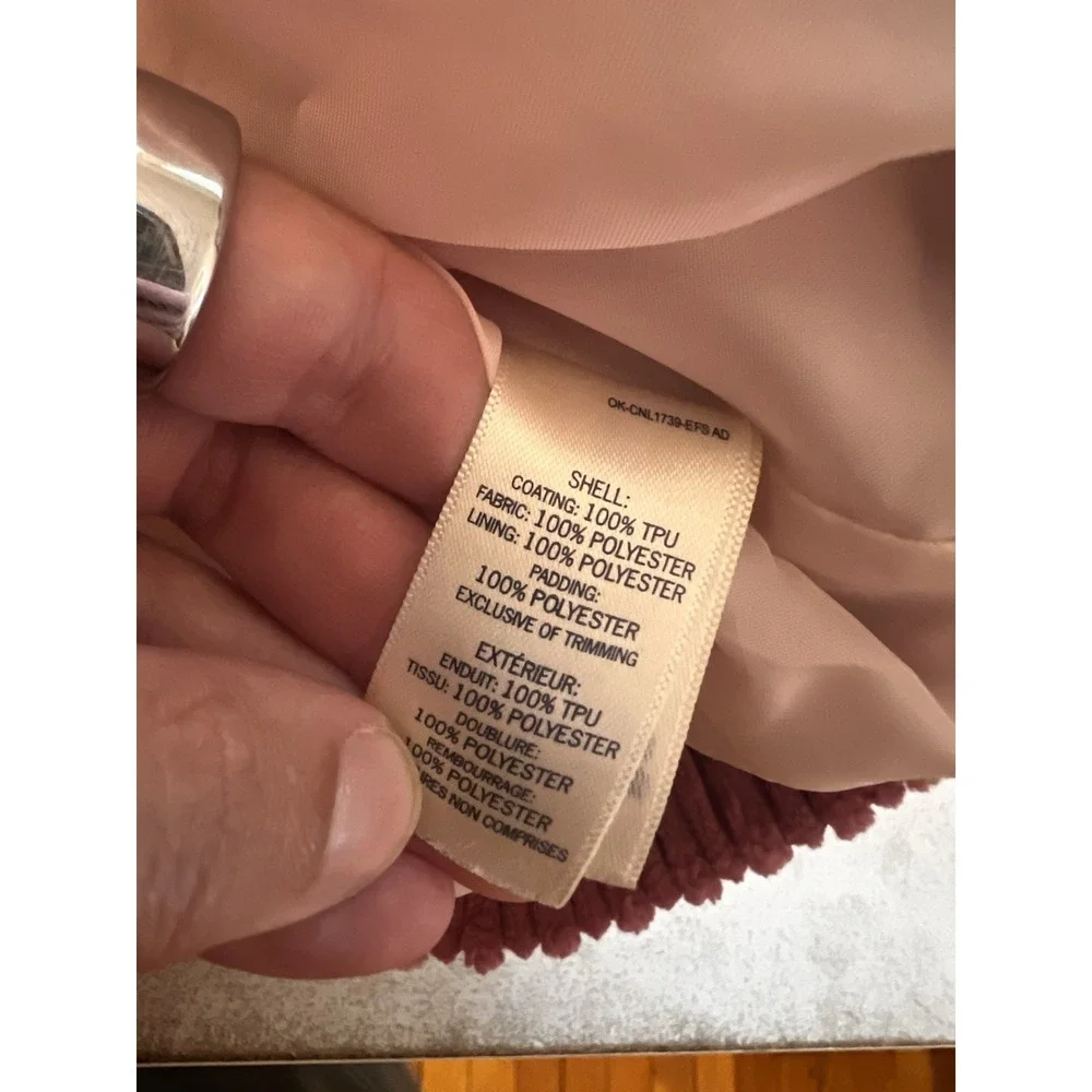 OSHKOSH B'GOSH Girls Size 5-6 Jacket Coat Pink Pockets Corduroy Full Zip